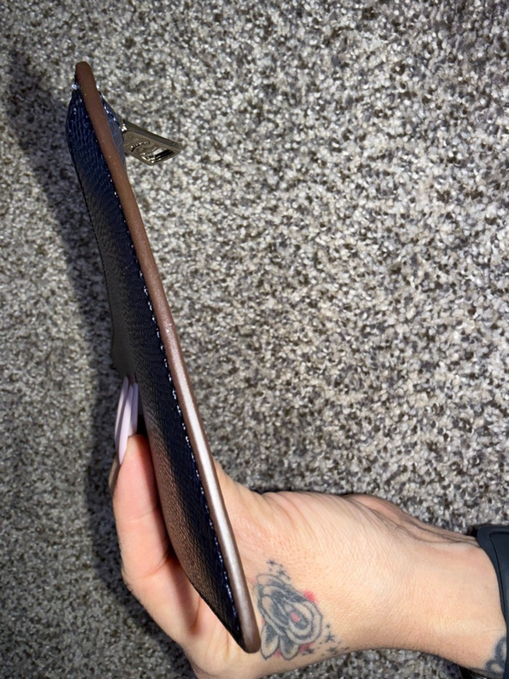 Coach slim blue leather wallet - Picture 3 of 8